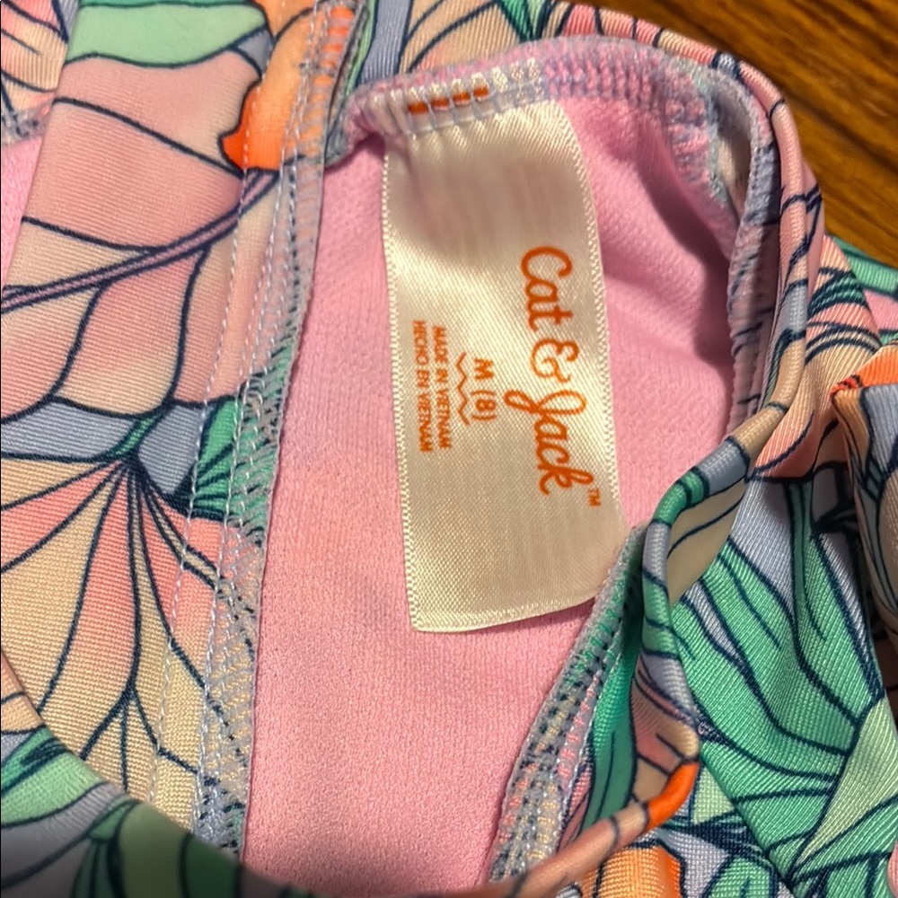 Cat & Jack Multicolor Leaf Print Swimsuit - Picture 2 of 3